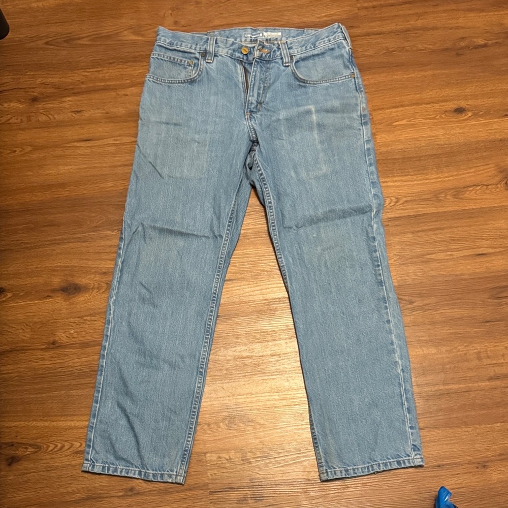 Carhartt Men's Light Blue Straight Jeans